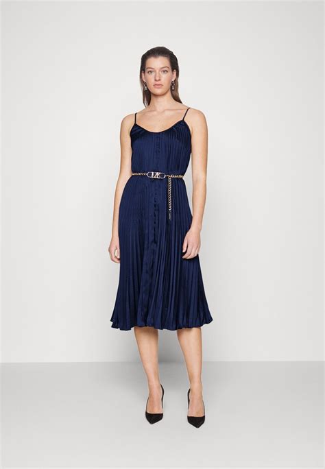 vestido azul michael kors|michael kors satin dresses.